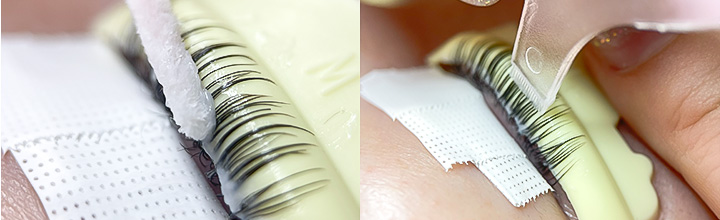 ２剤クリームでラッシュリフト時短